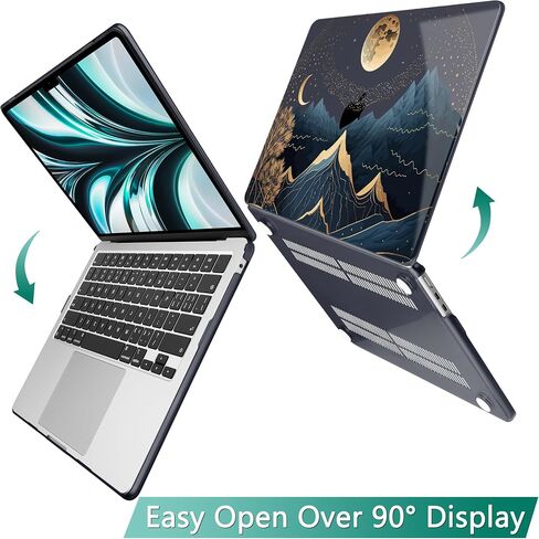 May Chen متوافق مع حافظة MacBook Air 13.6 بوصة 2024 2023 2022 إصدار طراز A3113 M3 A2681 M2 Chip، حافظة بلاستيكية صلبة لجهاز MacBook Air 13.6 بوصة مع شاشة Retina سائلة، تقليدية in Kuwait