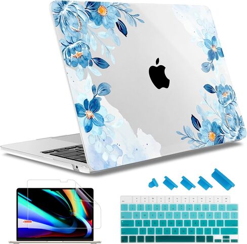 May Chen متوافق مع حافظة MacBook Air 13.6 بوصة 2024 2023 2022 إصدار طراز A3113 M3 A2681 M2 Chip، حافظة بلاستيكية صلبة لجهاز MacBook Air 13.6 بوصة مع شاشة Retina سائلة، تقليدية in Kuwait