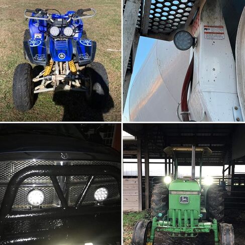 Zmoon Led شريط ضوء دائري 2 قطعة 4.5 بوصة 140 وات 14000 لومن مع حزام حلقة LED (10 أقدام / 2 رصاص)، شريط إضاءة للقيادة على الطرق الوعرة للضباب لسيارات الجيب وسيارات الدفع الرباعي والشاحنات وATV والقارب in Kuwait