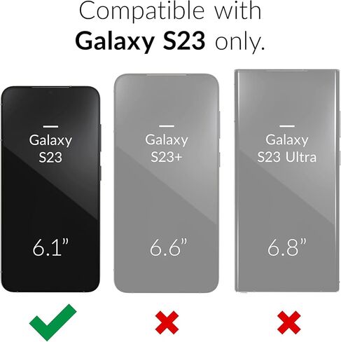 حافظة NGB Supremacy مصممة لهاتف Samsung Galaxy S23 (6.1 بوصة) مع [واقي شاشة مدمج] حامل حلقي/حزام معصم، حافظة ممتصة للصدمات لحماية الجسم بالكامل (خيالي) in Kuwait