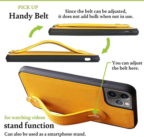 Hanatora] حافظة iPhone 12/12 Pro، جلد سافيانو، حزام معصم، صناعة يدوية، غطاء ممتص للصدمات لهاتف iPhone 12/12 Pro أزرق in Kuwait