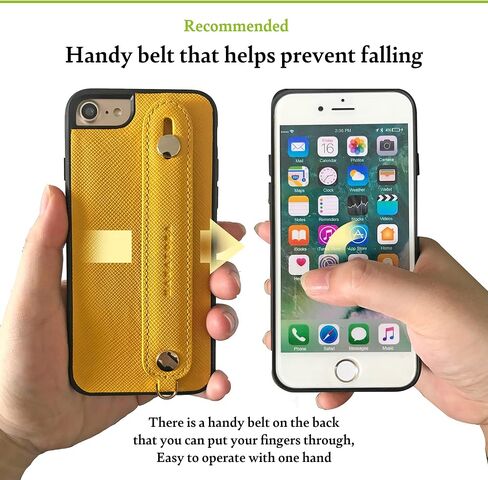 Hanatora] حافظة iPhone 12/12 Pro، جلد سافيانو، حزام معصم، صناعة يدوية، غطاء ممتص للصدمات لهاتف iPhone 12/12 Pro أزرق in Kuwait