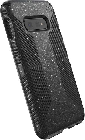 Speck Products Presidio Grip + حافظة لامعة لهاتف Galaxy S10e، أسود سبج لامع مع فضي لامع/أسود (124579-7572) in Kuwait