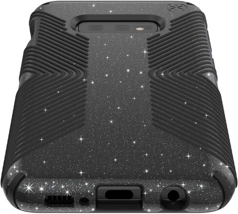 Speck Products Presidio Grip + حافظة لامعة لهاتف Galaxy S10e، أسود سبج لامع مع فضي لامع/أسود (124579-7572) in Kuwait