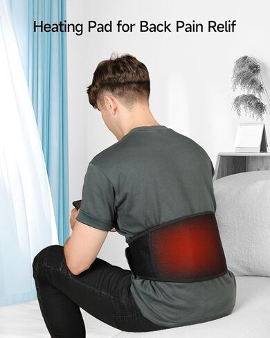 USB Heating Pad for Back Pain Relief, ALLJOY Portable USB Travel Heating Pad with USB Connector for Travel/Car, Auto Shut Off & 3 Heating Levels, Heating Pad for Abdomen Cramps, Back, Shoulder, Leg in Kuwait