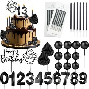 Trick Candles For Birthday Cakes, Tyotrbs 36 Pcs Birthday Candles, Happy Birthday Cake Toppers Decorations DIY Cake Decor for Men Women Wedding Anniversary in Kuwait