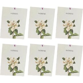 Jasmine Sachets, Fresh Scents Sachet Packets, Hanging Scent, Lavender Bags for Drawers and Closets, Closet Decor, Prayer Closet Essentials, Sachets Bags Drawer Deodorizers Home Fragrance, 6 Packs