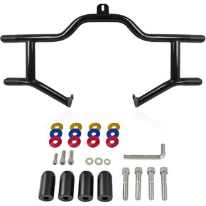 Engine Guard Front Highway Crash Bar Frame Slider Protector Flat-Out Bar Fit for 2009-2025 Touring Road Glide Road King Street Glide Electra Glide CVO Limited Freewheeler Trike Models