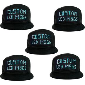 LED Display Up Baseball Cap with Bluetooth - Personalized Messages for Parties, Birthdays, Gifts