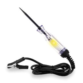 Test Light Automotive, 6-24V DC Voltage Tester, Circuit Tester with Alligator Clip and Long Steel Probe, Professional Electrical Tester Pen for Car Truck RV