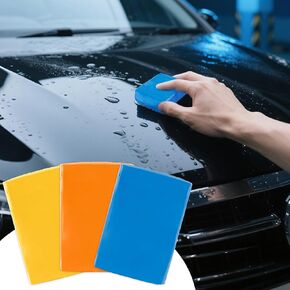Clay Bars Auto Detailing - 3 Pack Car Clay Bar No Scratch Claybar for Car Wheel Windshield Mirror Care Paint Fallout Remove Blue Yellow Orange(100 g)