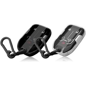 Chevy Keyless Key Fob Cover 2PCS شفافة TPU الحماية الكاملة حماية مفتاح القشرة المفتاح المتوافقة مع Chevy Silverado Suburban Tahoe GMC Acadia Sierra Terrain Protect