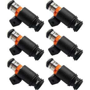 HiSport IWP022 6 PCS Fuel Injectors 5 Holes Compatible with Volkswagen EuroVan 1997 1999 2000 V6 2.8L Compatible with Volkswagen Golf Jetta 1999-2001 V6 2.8L 021906031D