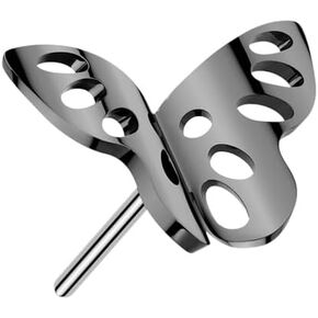 Implant Grade Titanium Threadless Push In Butterfly Top (Fits All Threadless Pin Sizes 14GA-20GA)
