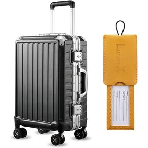 أمتعة Luggex Zippperless مع عجلات الدوار وعلامة الأمتعة لحقوق الحقائب