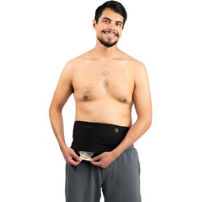 Tessa Ostomy Belt Black -Premium Comfort Ostomy Bag Covers, Breathable Stretchy Fabric, Colostomy Bag Covers for Men & Women