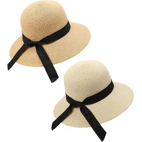 Zylioogo كبير الحجم XXL Womens Straw Sun Hat ، قبعات شاطئية كبيرة جدًا ، UPF 50+ HAND FLOPPY HAT للرؤوس الكبيرة