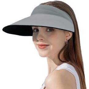 قبعات Zooron Sun Visor للنساء الرجال على نطاق واسع قبعات شمس النساء الرجال قابلة للتعديل ذيل حصان قبعات قابلة للطي قابلة للطي 50+