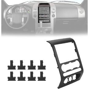 KUAFU Dash Radio Bezel Center Trim Panel Compatible with 2004-2008 Ford F-150 Replacement for 4L3Z-1504302-AAA, 4L3Z1504302AAA