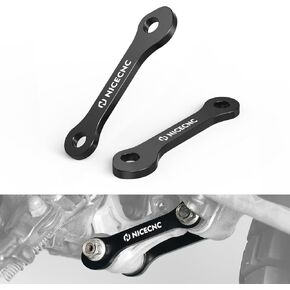 Black 1" Lowering Links Aluminum CNC Compatible with Suzuki DR650S 1996-2024, DR650SE 1996-2024, Replacement for 62641-32E00