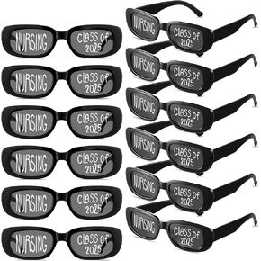 6 Pcs 2025 Glasses 2025 Graduation Sunglasses Bulk Plastic Eyeglasses Graduation Party Supplies Photo Props