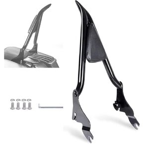 Detachable Sissy Bar Passenger Backrest Compatible with Harley Touring, Fit for Road Glide Street Glide Road King Electra Glide CVO Ultra Classic Ultra Limited 2009-2024 with Latch Clip (Black)