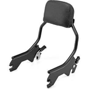 Mofun Short Passenger Backrest Sissy Bar Compatible with Harley Softail Street Bob FXBB,Heritage Classic FLHC FLHCS,Deluxe FLDE,Softail Slim FLSL 2018-2024,Gloss Black