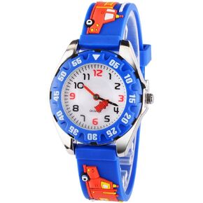 Venhoo Kids Watches 3D Crit Cartoon Digital Digital Silicone Children Wristwatches Time Time Teacher Gifts for 3 4 5 6 7 8 9 year