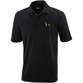 Polo Performance Shirt German Shepherd Dog a تطريز تصميم بوليستر غولف قميص للرجال الأسود x تصميم كبير فقط