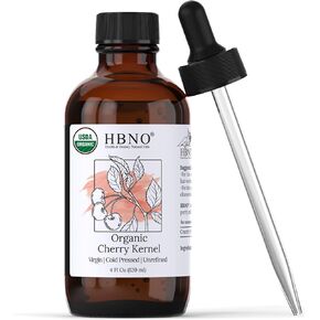 HBNO OLIT kernel kernel OIL - 4 أوقية (120 مل) حجم القيمة - زيت الكرز الطبيعي ، بارد - زيت حامل مثالي للتدليك ، العطرية ، DIY ، صنع الصابون ، الوجه ، الجسم ، الشفاه ، الشعر ، الأظافر