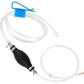 Fuel Transfer Pump with 6.5FT Gas Siphon Hose,Enlarged Caliber Gas Pump for Gas Can,Oil,Water,Portable Siphon Pump for Gasoline Kit Include Extension Nozzle Pinch Clip Car Accessories