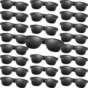 MIAHART 60 Pack Kids Party Sunglasses Bulk Summer Party Favors Retro Glasses for Boys and Girls Birthday Party Supplies, Black
