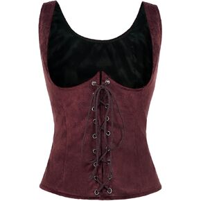 تتفوق النساء على زي عصر النهضة عتيقة Steampunk Corset Peasant Peasant