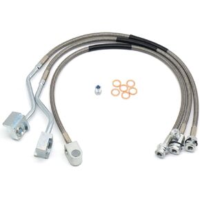 4-6" Front and Rear Extended Stainless Brake Lines Replacement for F150 Bronco 1980-1996