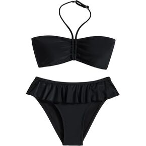 Girls Swimsuit 2 Piece Swimsuit Girl Bathing Suit Ruffled Teen Bikini Sets for Girls' Swimwear Size 6-14 Year Yizuoding002