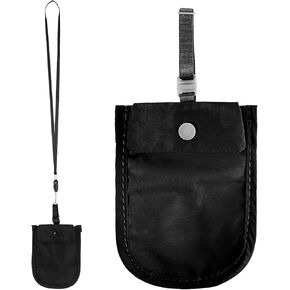 Undercover Bra Wallet Hidden Undercover Travel Bra Pouch for Women Undergarment Neck Pouch with Adjustable Elastic Strap Ideal Secret Pocket Carry Accessory for Women Protect Valuables (Black)