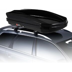 69 Inch Rooftop Cargo Box Carrier, 17 Cubic Ft. Hard Shell Roof Rack Cargo Carrier with Security Keys, 165 Lbs Capacity Waterproof Rooftop Storage Box, Dual Side Opening