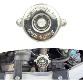 1 PC 16 PSI CAP ، غطاء ختم سائل التبريد من الفولاذ المقاوم للصدأ ، استبدال غطاء الرادياتير متوافق مع شيفروليه دودج جيب (الفضة)