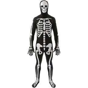 Classic Skeleton Adult Costume Skin Suit - Large