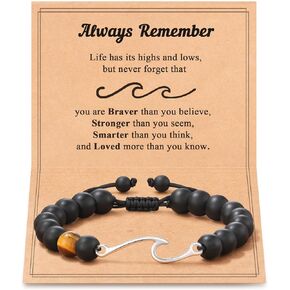 Tarsus Wave Bracelet for Women Men, Through The Waves of Life, Inspirational Gifts for Women Teenage Girls - for Christmas Birthday Graduation Mother's Day...
