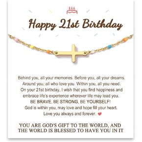 Tarsus Birthday Gifts for Women Teens, You are God's Gift to The World, Birthday Cross Bracelet for Friend Sister Daughter Granddaughter Niece...