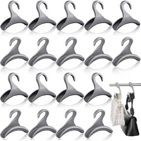 Maitys 18 Pcs Purse Hanger Hook Acrylic Bag Hanger Handbag Tote Bag Rack Holder Closet Organizer Storage for Backpacks Tote Holder Over The Closet Rod Hook for Storing Handbags Satchels (White)