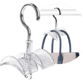 Purse Organizer for Closet, Durable Purse Hanger & Hook, Handbag Storage Organizer, Bag Hanger for Table or Closet, Space-Saving Handbag Hanger & Bag Storage Solution (Clear)