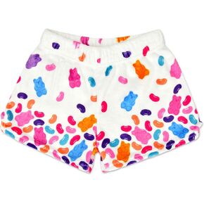 iscream Big Girls Silky Soft Fun Print Plush Fleece Shorts - Candy Store Collection