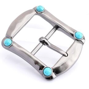 حزام الحزام على الطراز الغربي CraftMemore مع أحجار الفيروز ، يناسب أحزمة 1.5 بوصة HRBK T16892