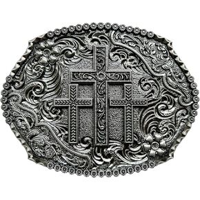 Religious Cross Western Belt Buckles for Men Cowboy Belt Buckle Cowgirl Faith Belt Buckles