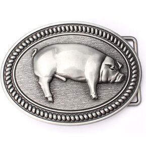 Hog Pig Belt Buckle Animals Western Cowboy Cowgirl Native American Motorcyclist (HOG2)