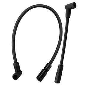 Spark Plug Wire Set Fit for Harley Davidson Big Twin Dyna Super Wide Low Rider 2000-2017 Softail 1999-2017 Some Models, 14.5cm & 45cm Wires with 10.4mm Rubber End