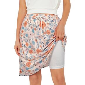 Zando Skorts for Women Dressy Casual Knee Length Skirts for Women with Pockets Athletic Drawstring Skirt Golf Tennis