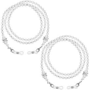 Glasses Chain, Pearl Beaded Eyeglass Chains for Women and Men, Eye Glasses Strap Around Neck, Sunglass Holder Strap